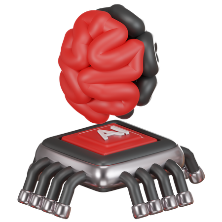 Ai Brain  3D Icon