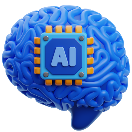 Ai brain  3D Icon