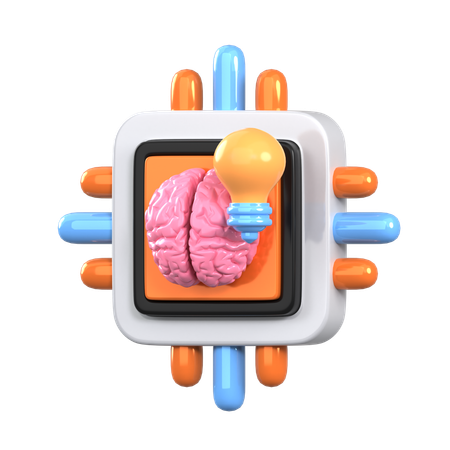 AI brain  3D Icon