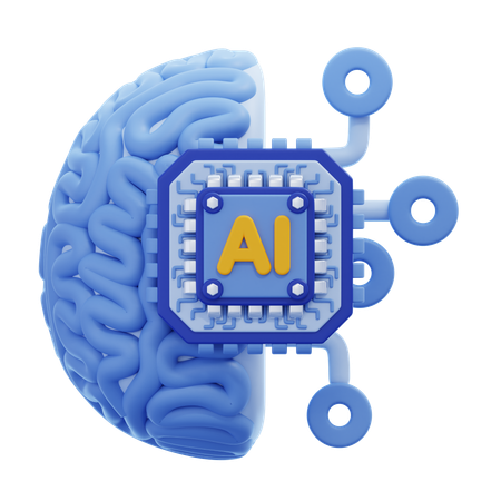 Ai Brain  3D Icon