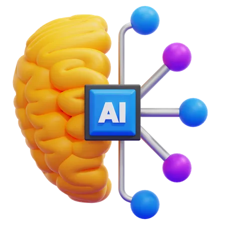 Ai Brain 3D Icon
