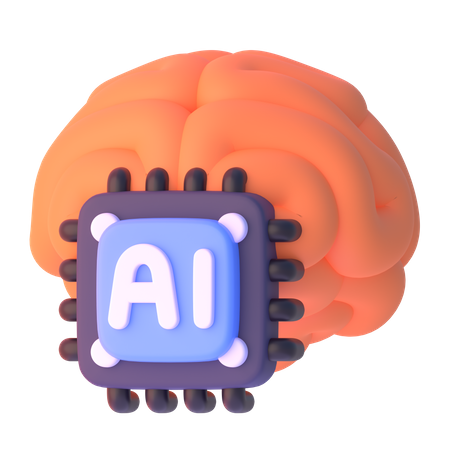 Ai Brain 3D Icon