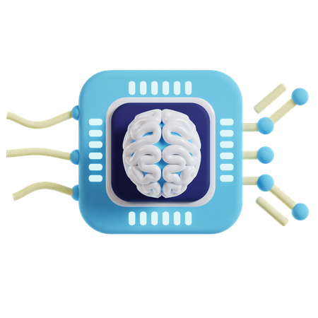 Ai Brain Circuit  3D Illustration