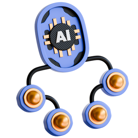 Ai Brain Connectivity  3D Icon