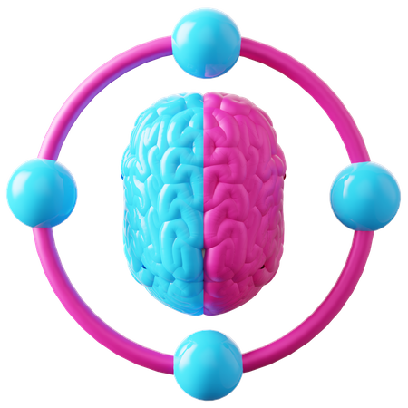 Ai Brain Network  3D Icon