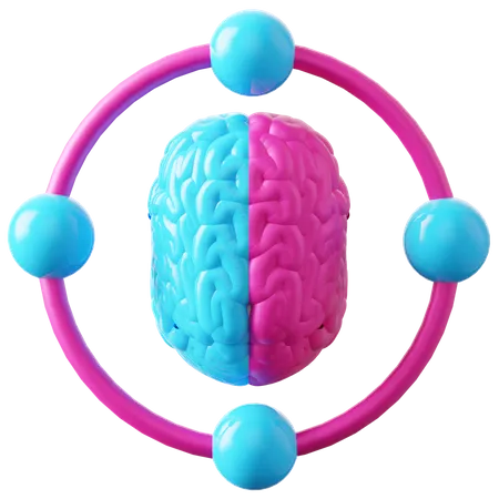 Ai Brain Network  3D Icon