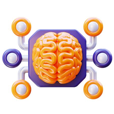 Processeur cérébral ai  3D Icon