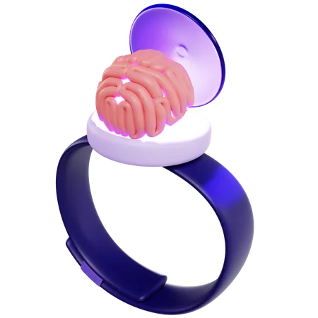 Ai Brain Ring  3D Icon
