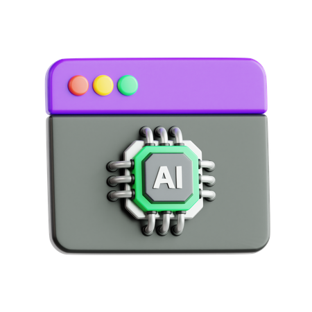 Ai Browser  3D Icon