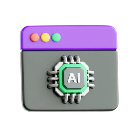 Ai Browser  3D Icon