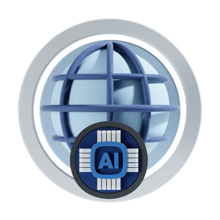 Ai Browser  3D Icon