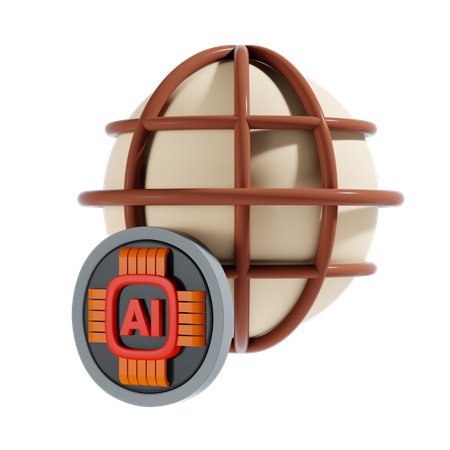 Ai Browser  3D Icon