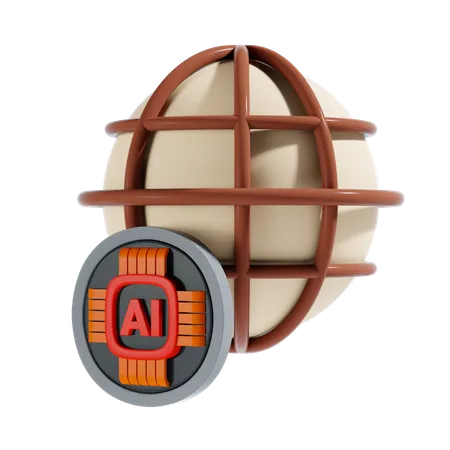 Ai Browser  3D Icon