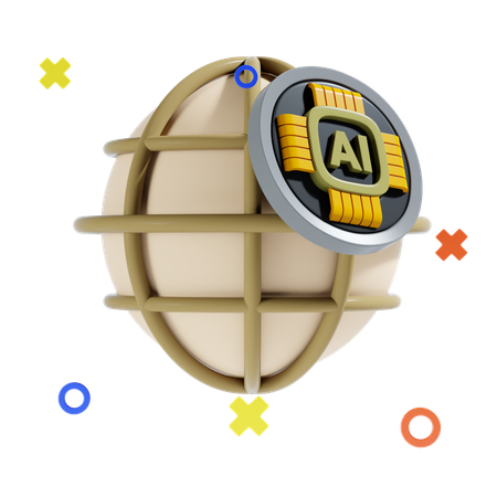 Ai Browser  3D Icon
