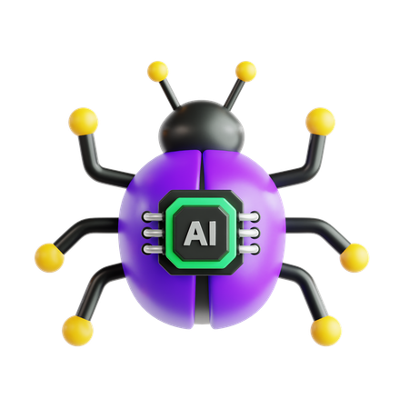 Ai Bug  3D Icon