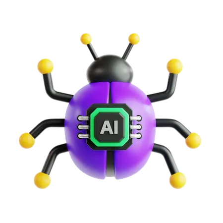 Ai Bug  3D Icon