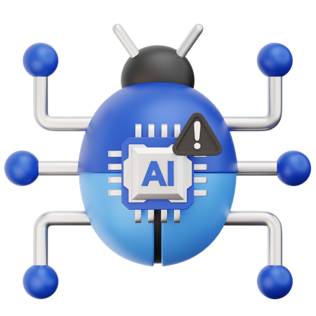 AI Bug  3D Icon