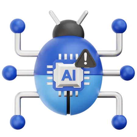 AI Bug  3D Icon