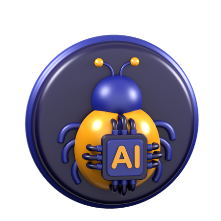 Ai Bug  3D Icon