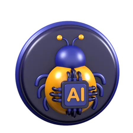 Ai Bug  3D Icon