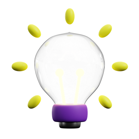 AI Bulb  3D Icon