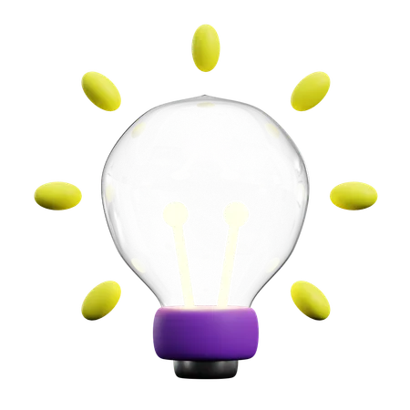 AI Bulb  3D Icon