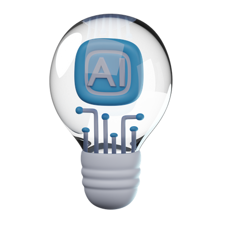 Ai Bulb  3D Icon