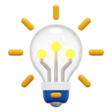 AI BULB  3D Icon