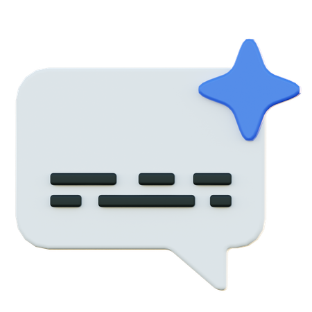 Ai Caption  3D Icon