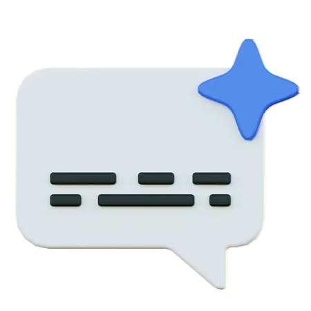 Ai Caption  3D Icon