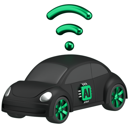 Ai Car  3D Icon