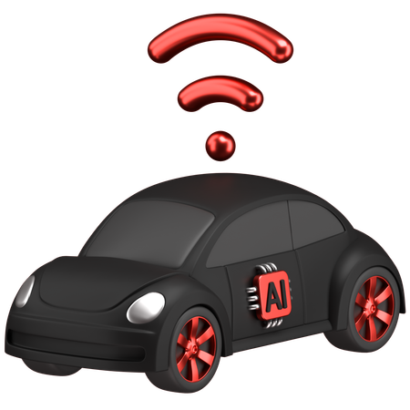 Ai Car  3D Icon