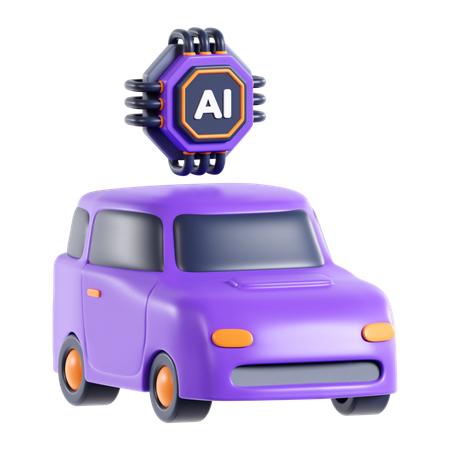 Ai Car  3D Icon