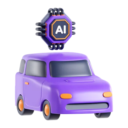 Ai Car  3D Icon