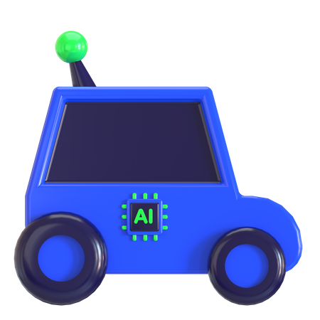 Ai Car  3D Icon