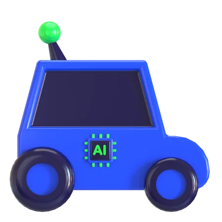 Ai Car  3D Icon