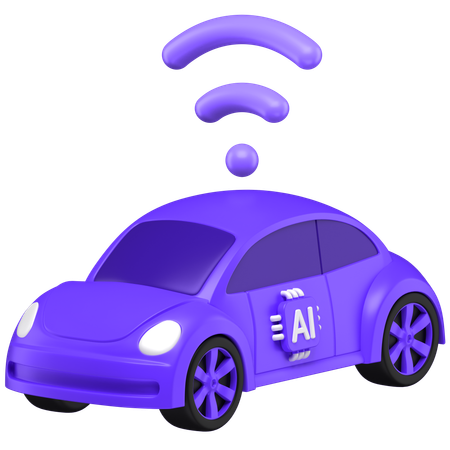 Ai Car  3D Icon