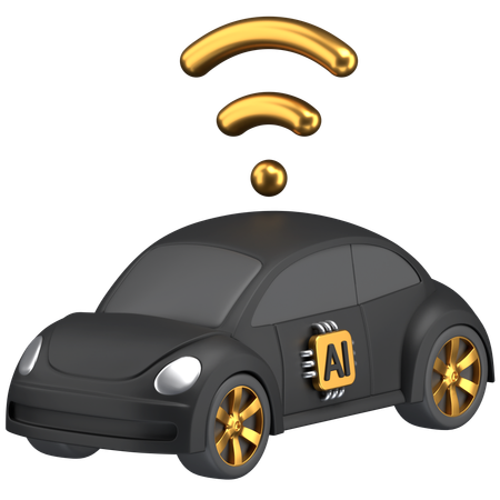 Ai Car  3D Icon