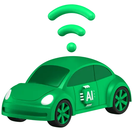 Ai Car  3D Icon