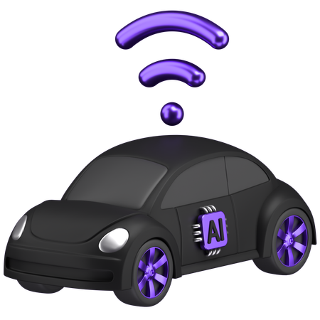 Ai Car  3D Icon