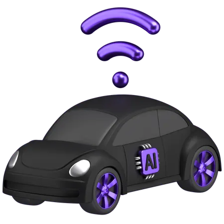 Ai Car  3D Icon