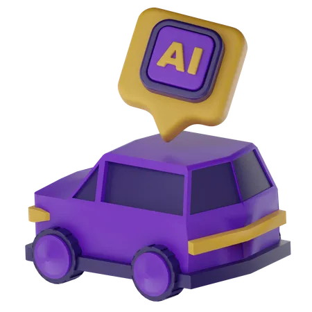 Ai Car  3D Icon