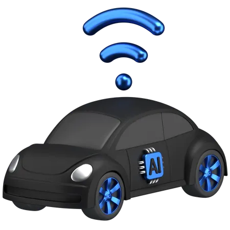 Ai Car  3D Icon