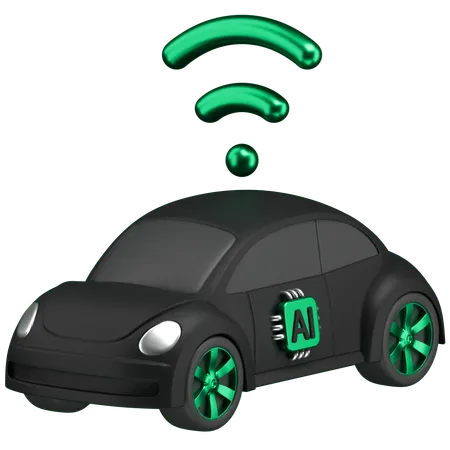 Ai Car  3D Icon