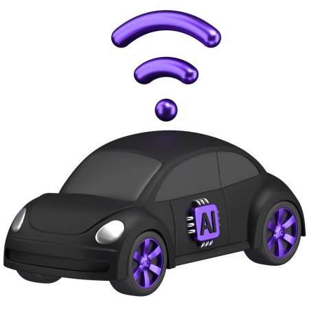 Ai Car  3D Icon