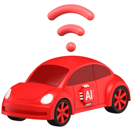 Ai Car  3D Icon