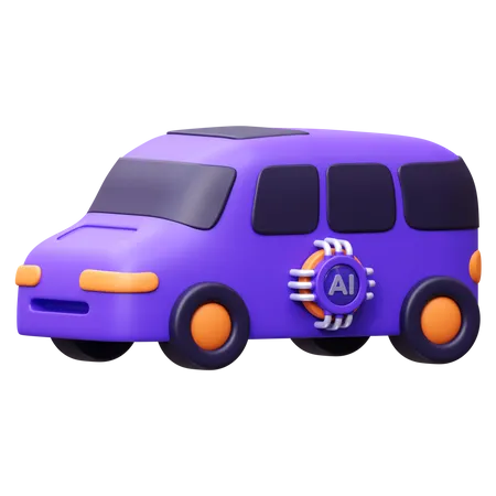 Ai Car  3D Icon