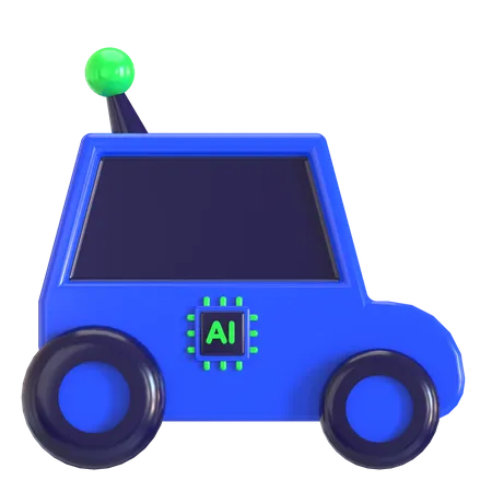 Car Ai 3 D Illustration Good For Artificial Intelligence Design 3D Icon
