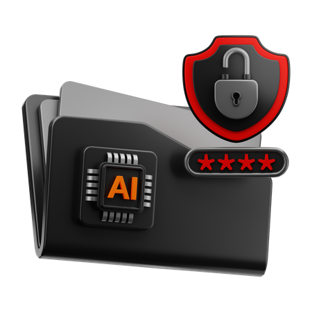 Seguridad de la carpeta ai  3D Icon