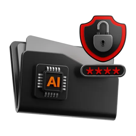 Seguridad de la carpeta ai  3D Icon